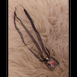 Handmade Lilly Pulitzer print necklace